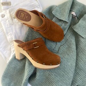 Gap Suede Heeled Clogs
